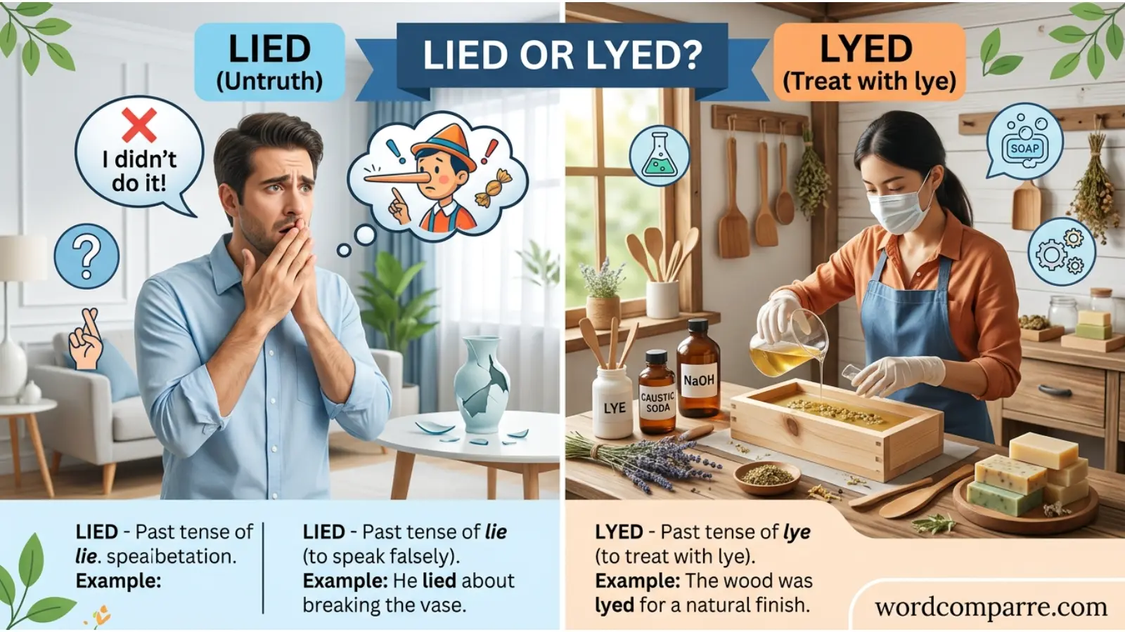 lyed or lied