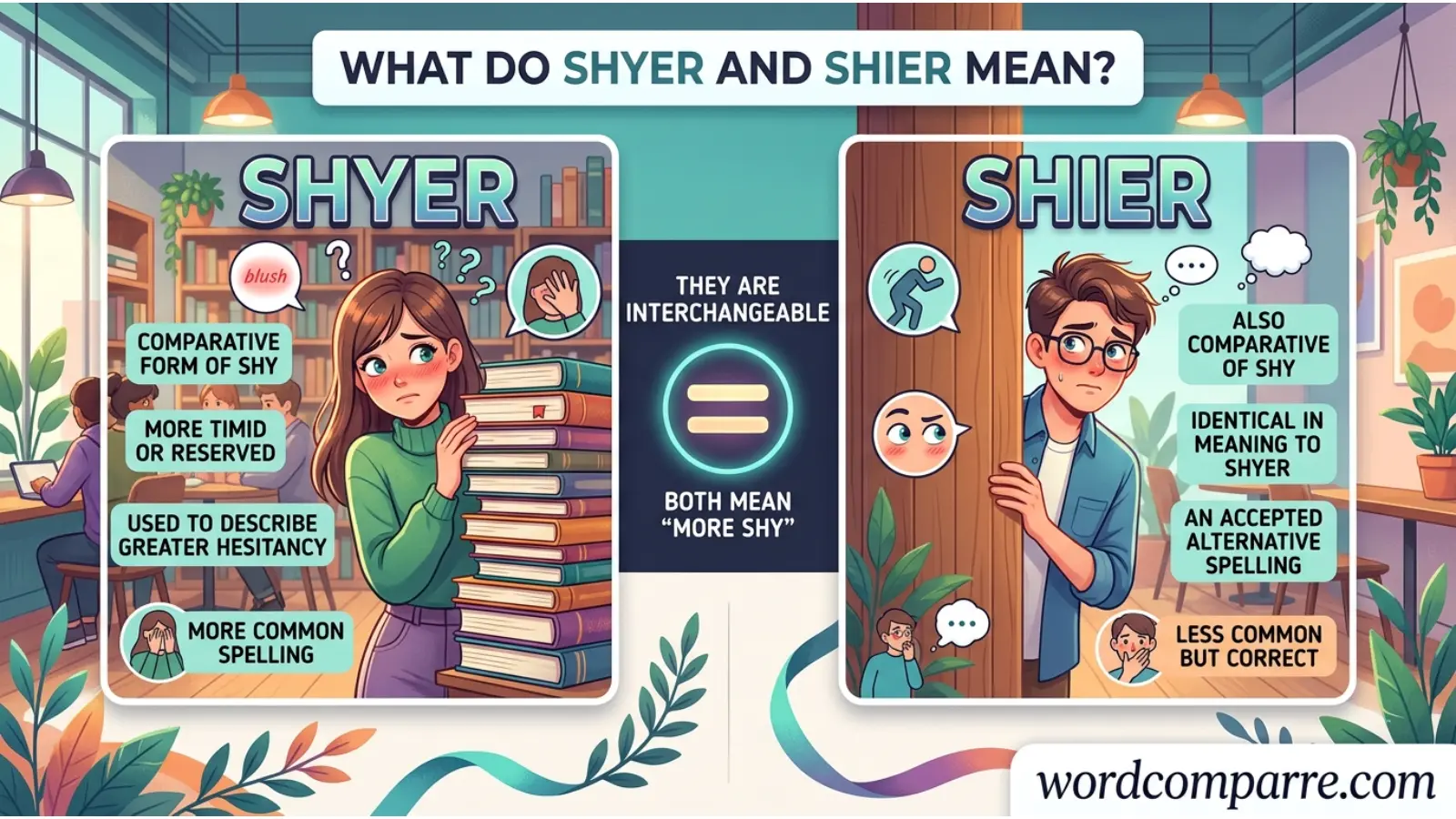 shyer or shier