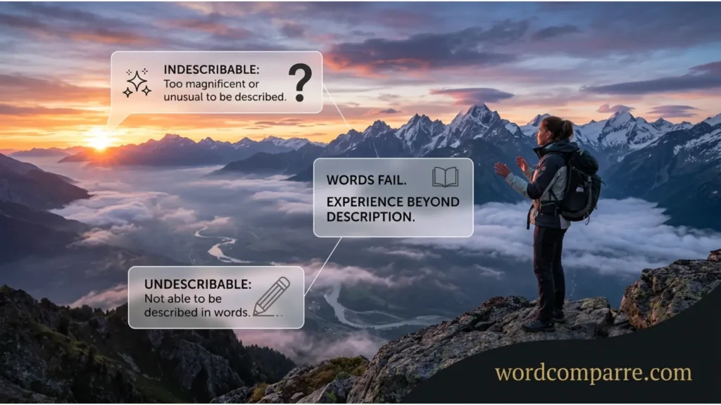 Indescribable vs Undescribable