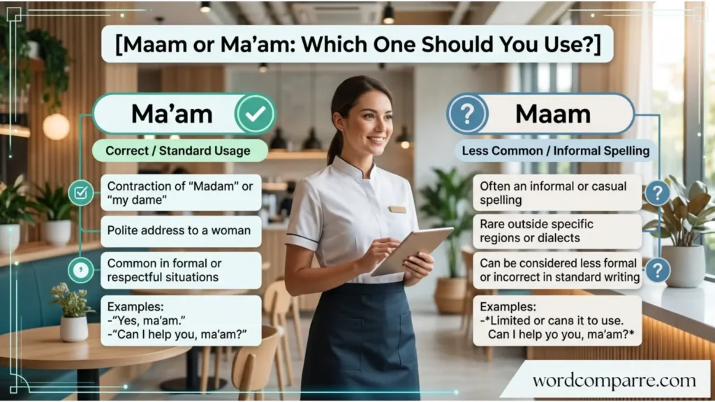 What Do "Maam" and "Ma'am" Mean?