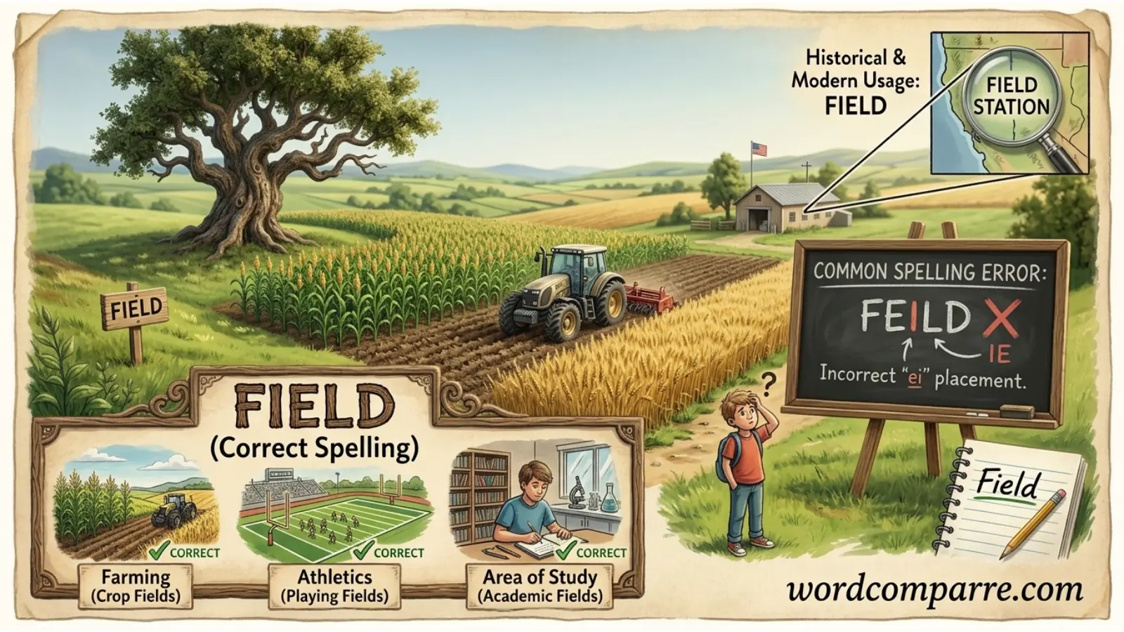 field vs feild