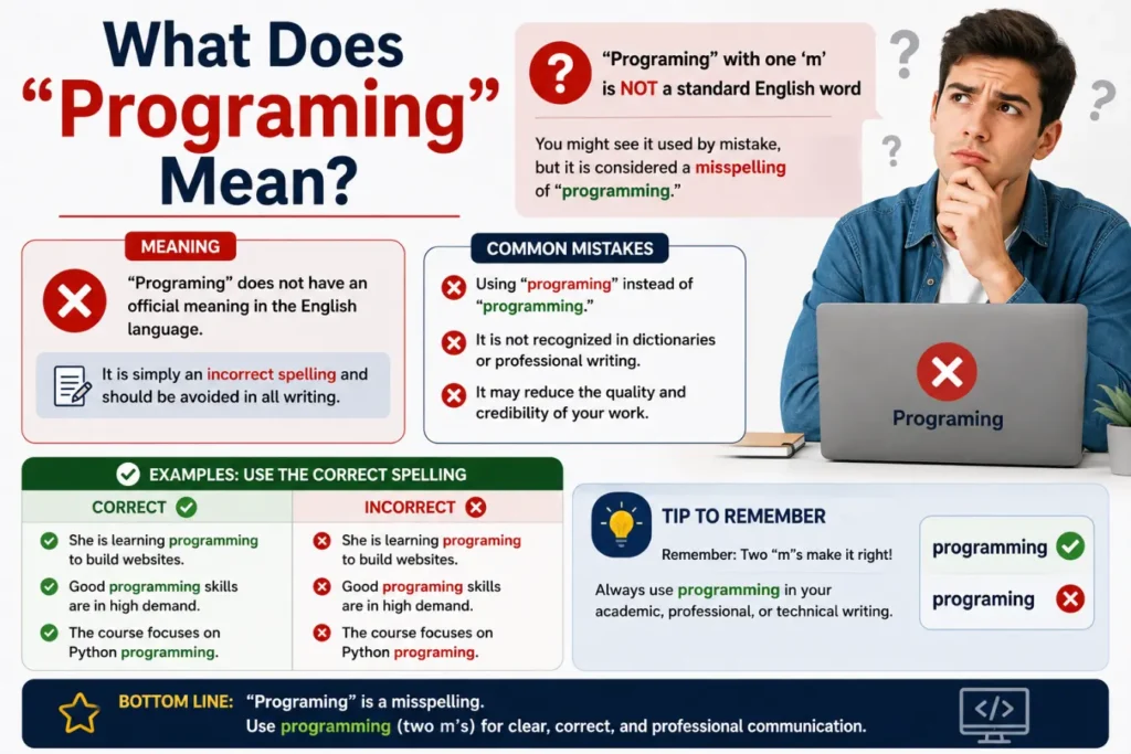 Programming vs Programing