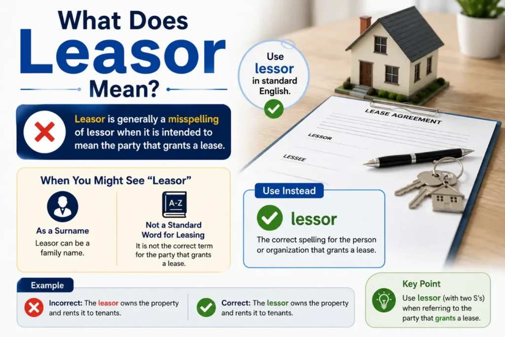 Leasor vs Lessor