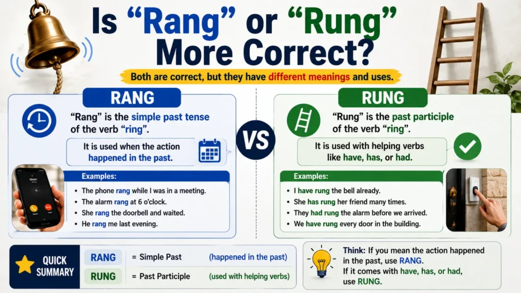 Is It Rang or Rung