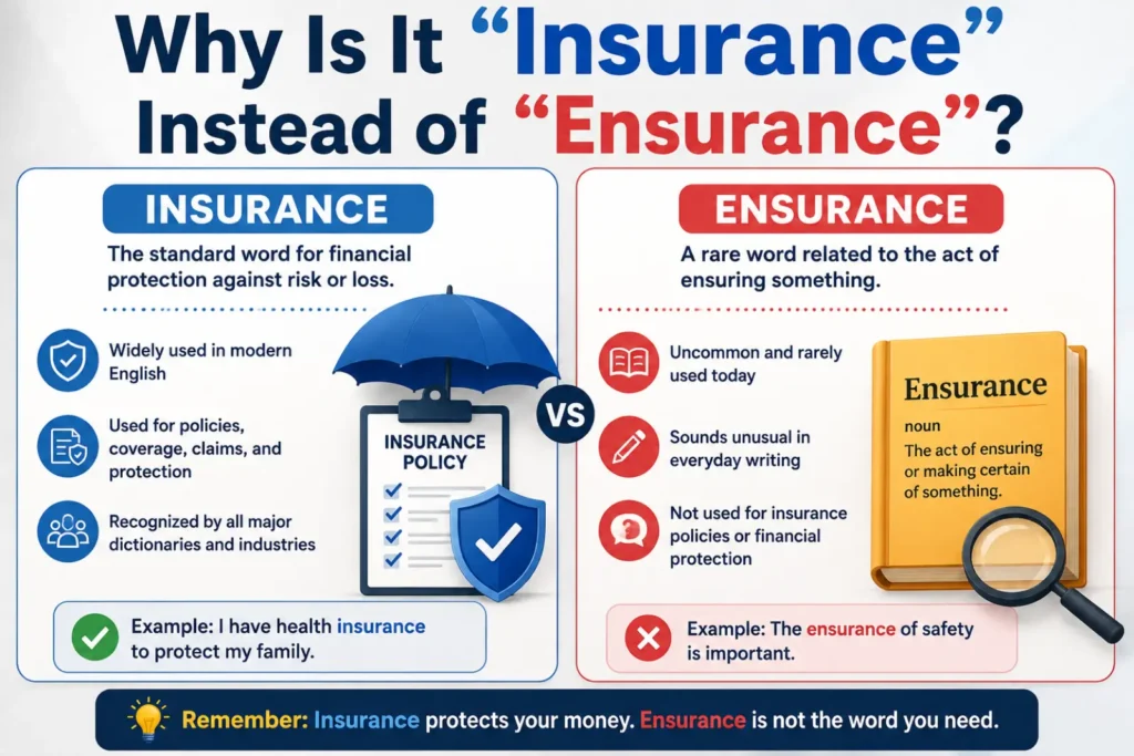 Ensurance or Insurance