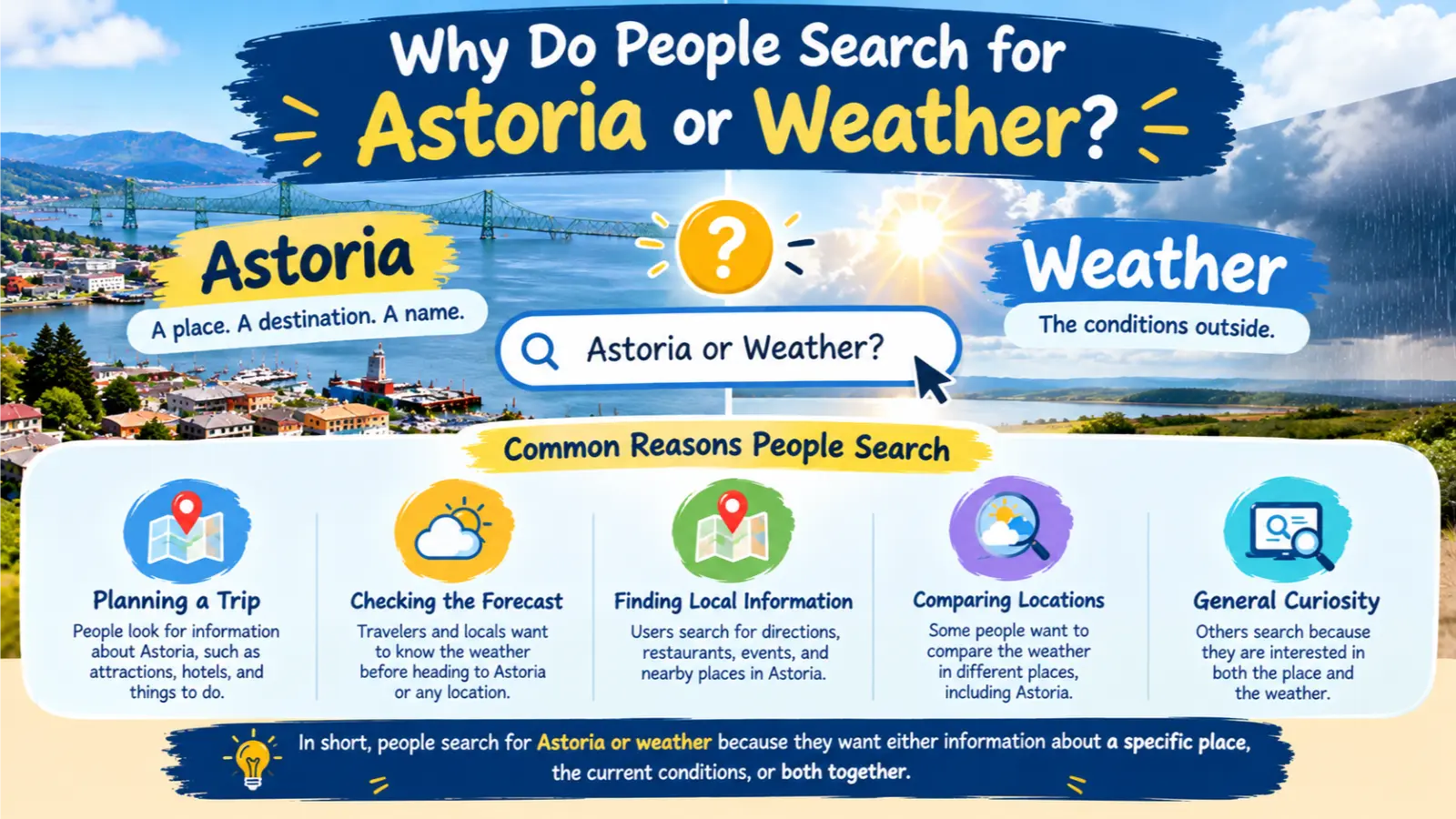 Why Do People Search for Astoria or Weather?