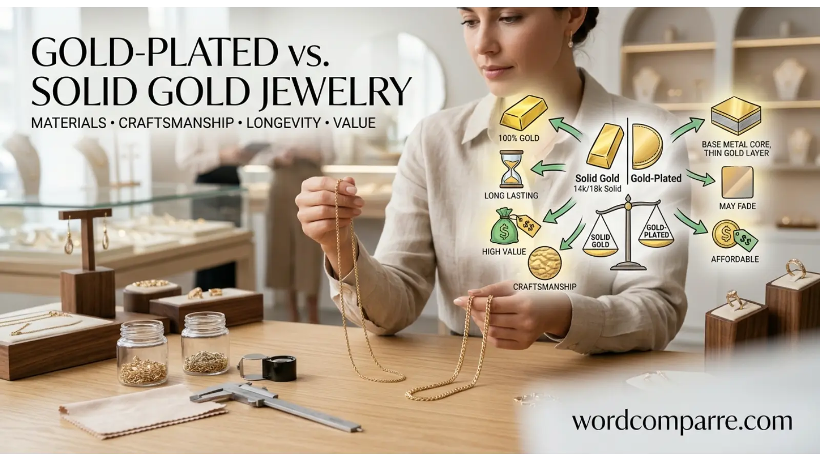 Gold-Plated vs. Solid Gold Jewelry
