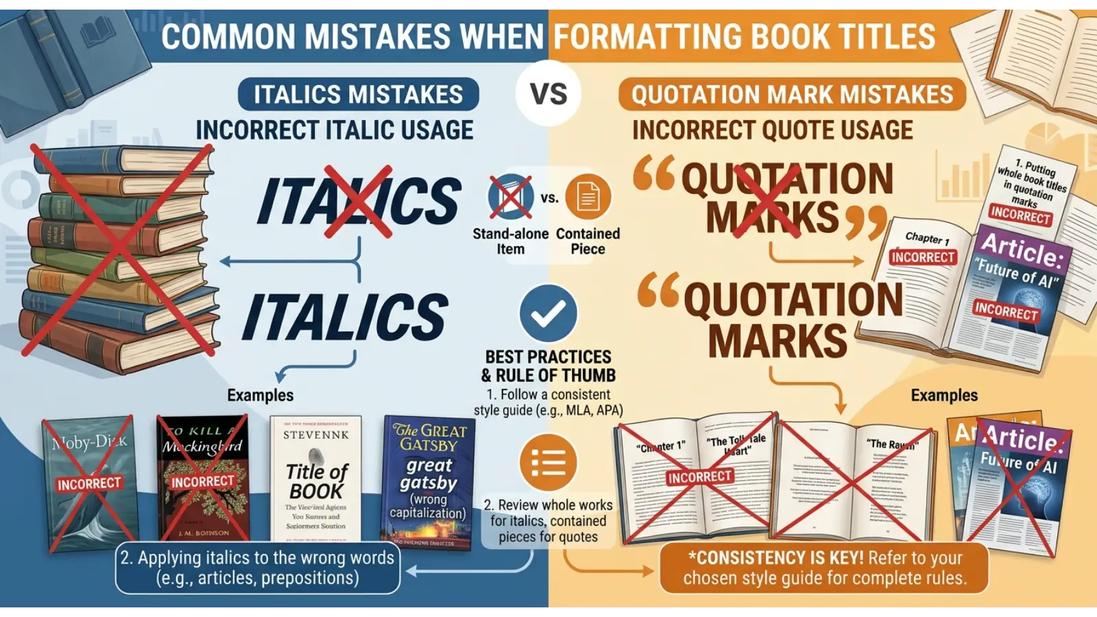 Common Mistakes When Formatting Book Titles