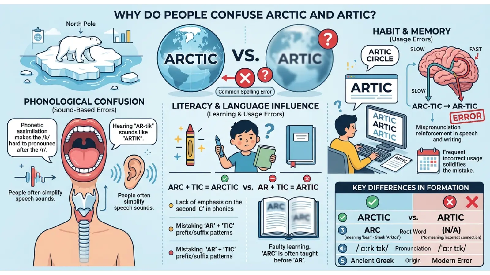 Why Do People Confuse Arctic and Artic?