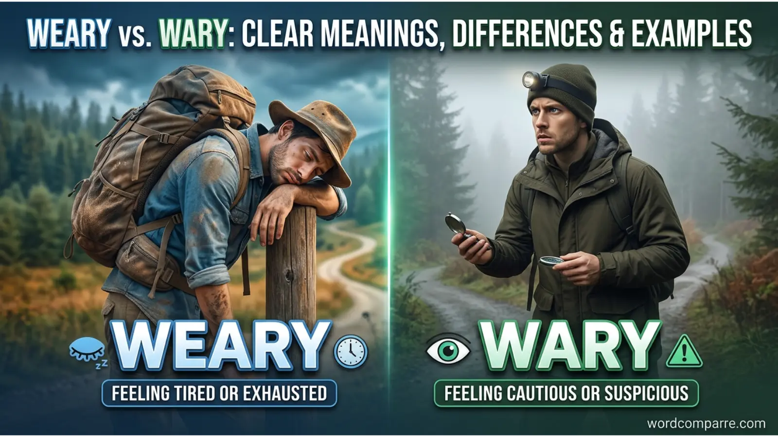 Weary vs. Wary