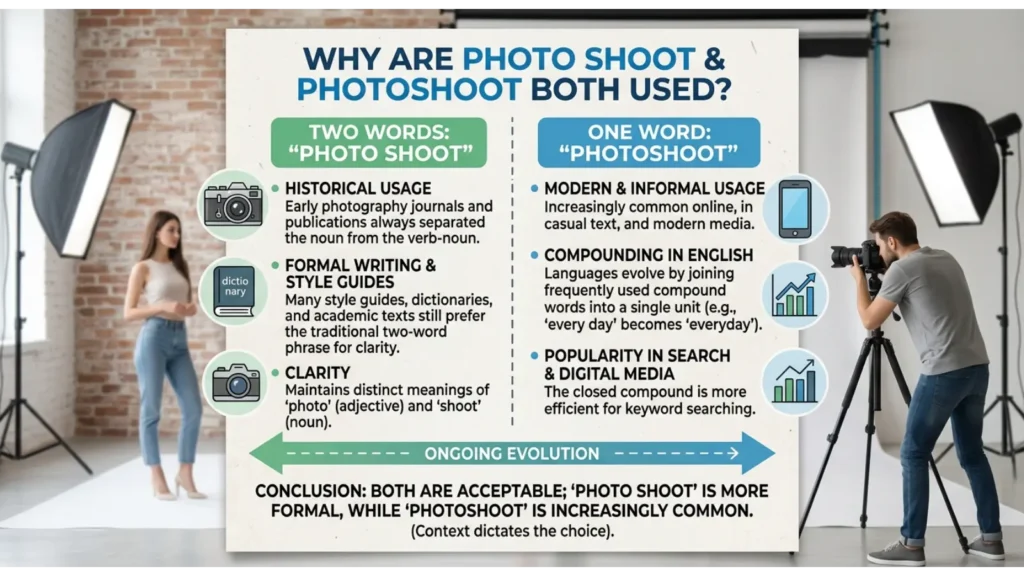 Why Are Photo Shoot and Photoshoot Both Used?