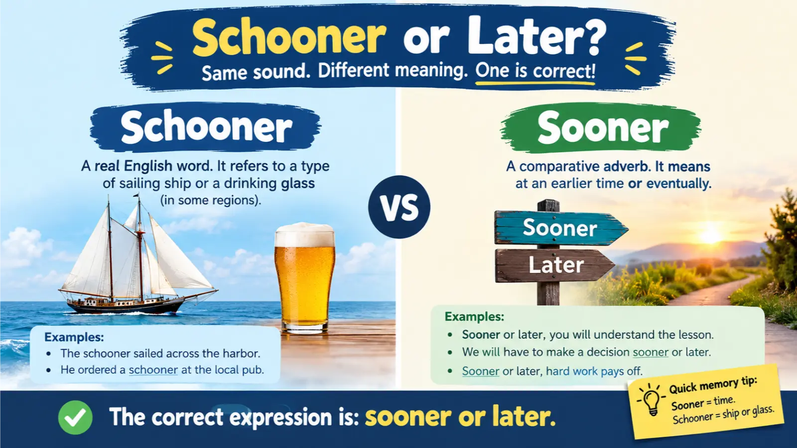 Schooner or Later