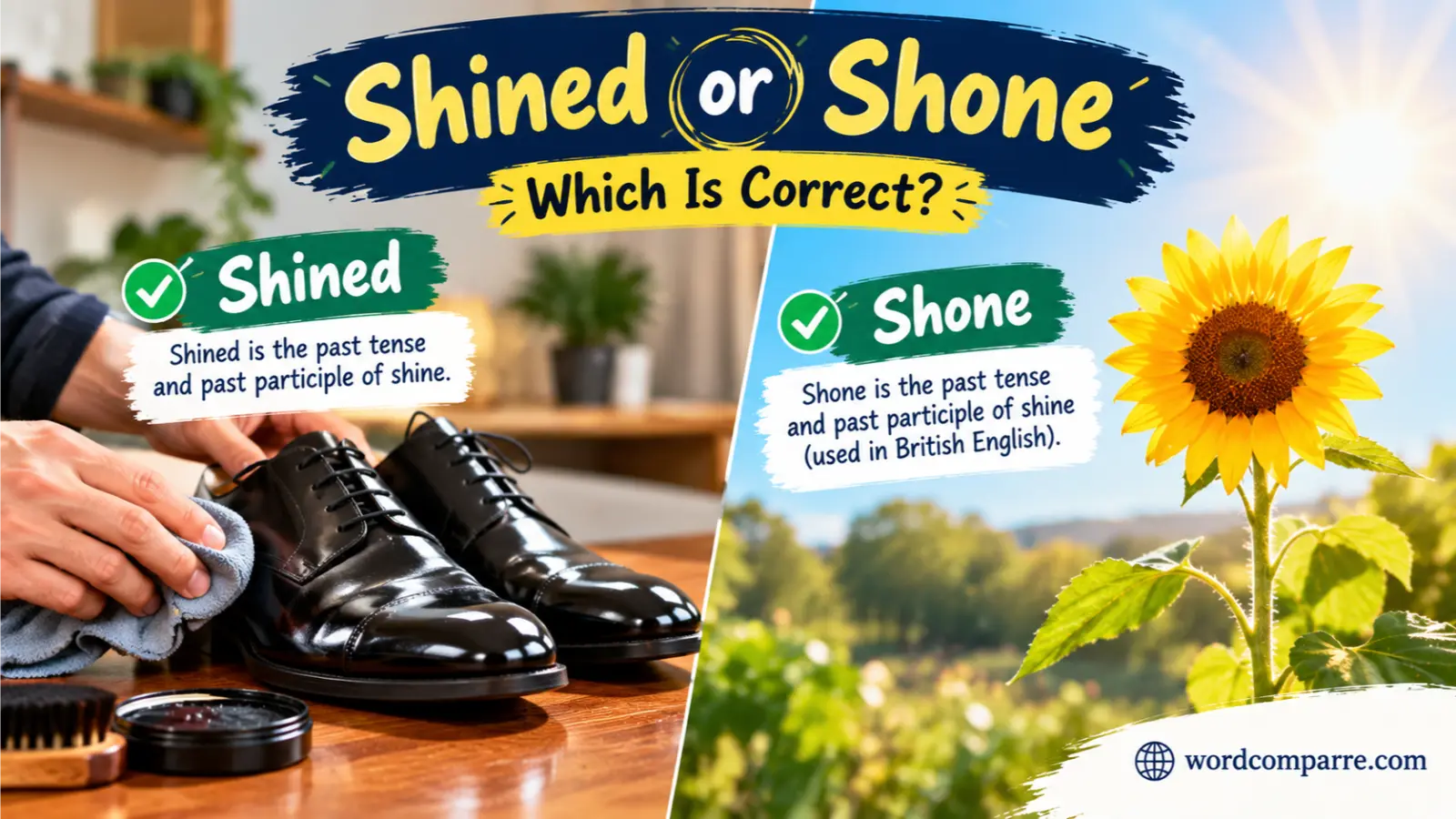 Shined or Shone