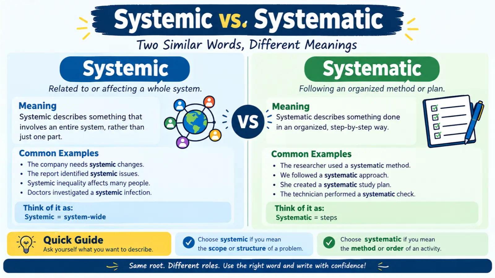Systemic vs Systematic