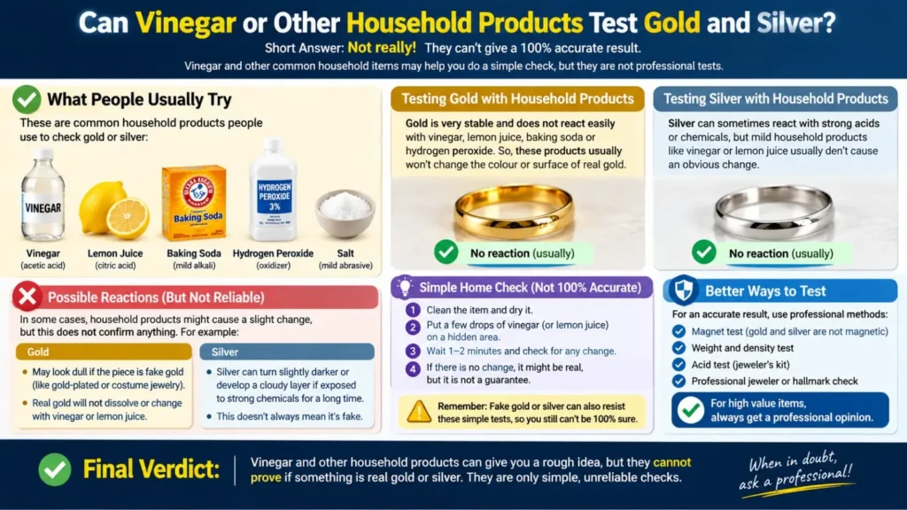 Can Vinegar or Other Household Products Test Gold and Silver?